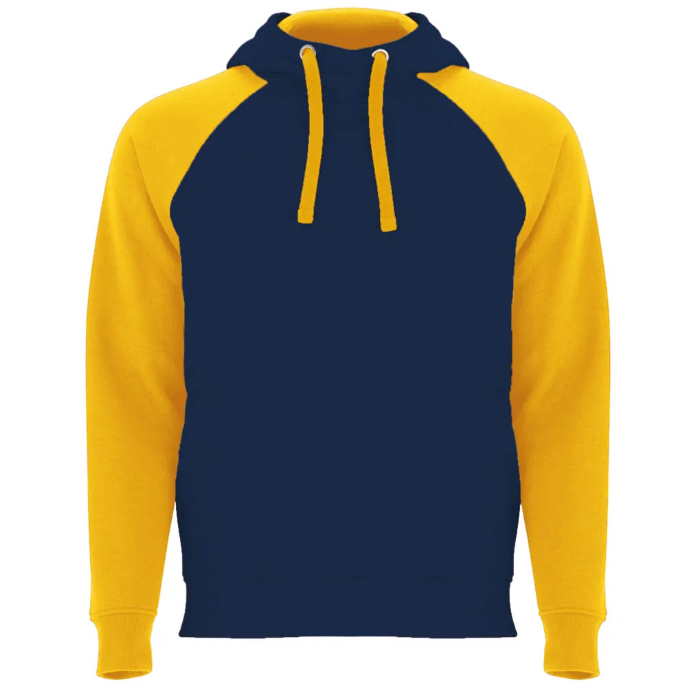 Hoodies golf Personnalisable Bleu Manches Jaune