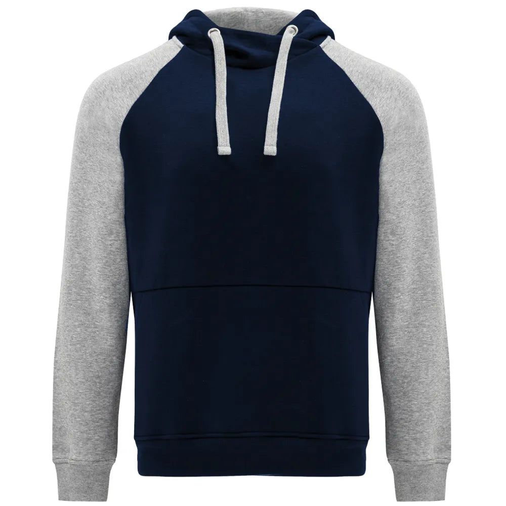 Hoodies golf Personnalisable Bleu Marine Manches Grise