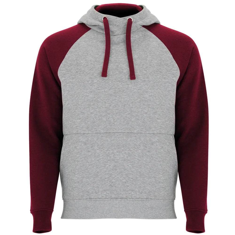 Hoodies golf Personnalisable Gris Manches Bordeau