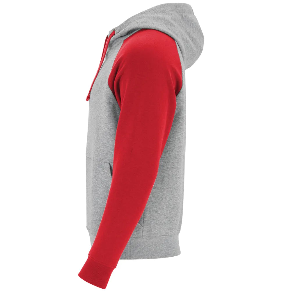 Hoodies golf Personnalisable Gris Manches Rouge
