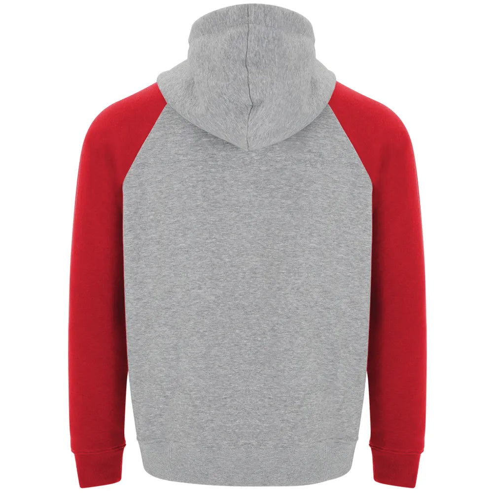 Hoodies golf Personnalisable Gris Manches Rouge